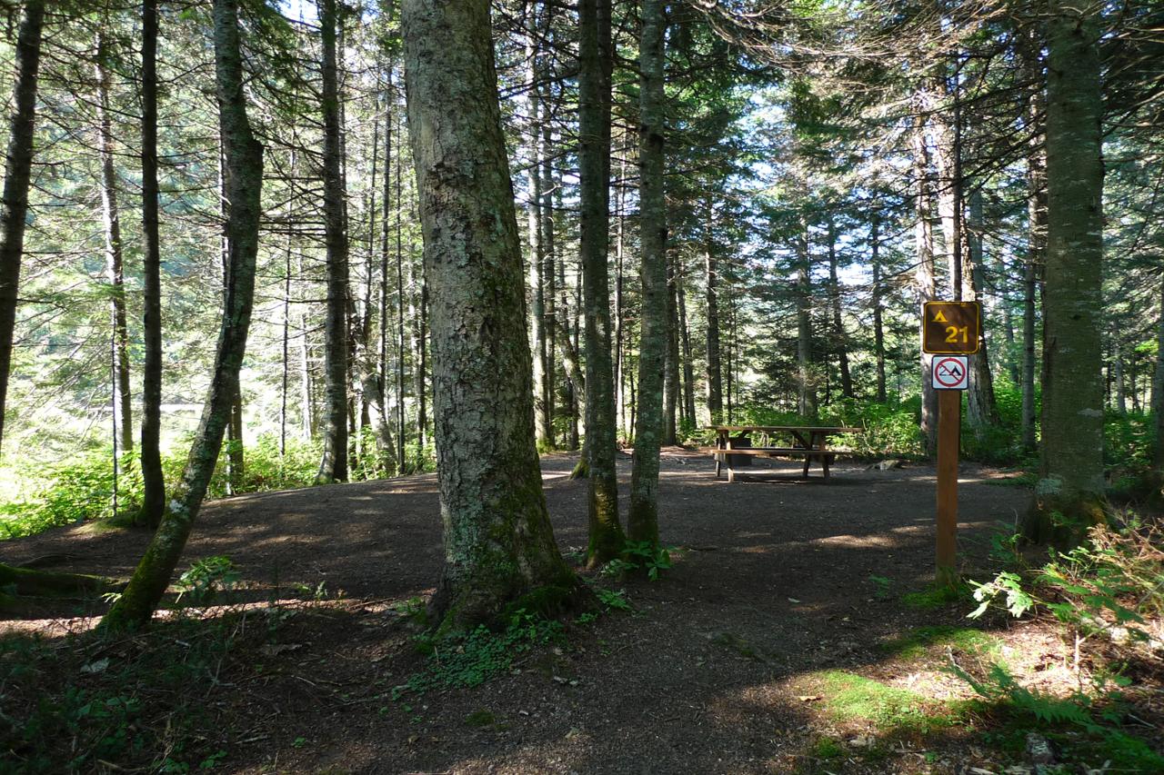 Équerre 21 Camping rustique Parc national des